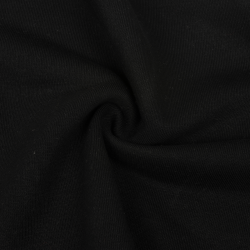 Ткань Футер 3-х нитка, Петля, цвет Черный (на отрез)  в Астрахани