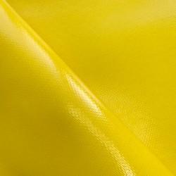 Ткань ПВХ 600 гр/м2 плотная, Жёлтый (Ширина 150см), на отрез  в Астрахани