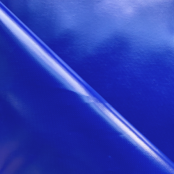Ткань ПВХ 450 гр/м2, Синий (Ширина 160см), на отрез  в Астрахани